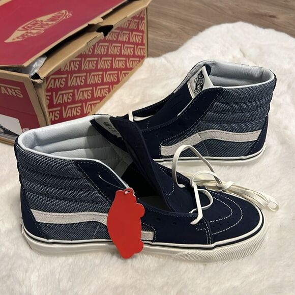 RARE Vans Sk8-Hi Denim Patchwork Sneakers - Picture 12 of 12
